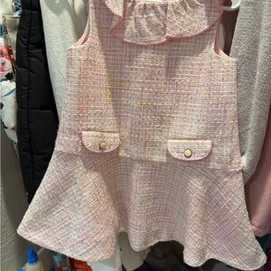 Janie and Jack Pink Tweed Dress